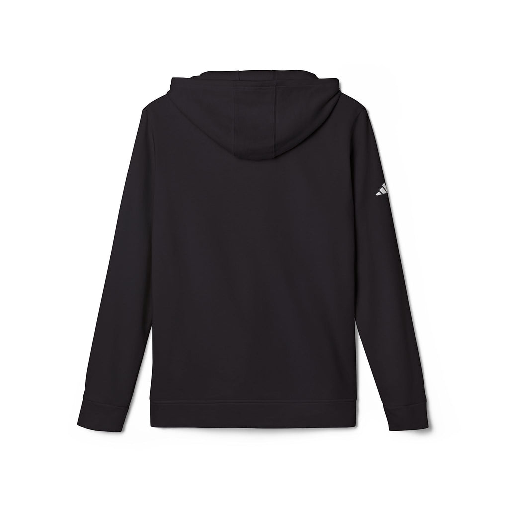 Icy Culture Adidas x Icy Culture Hoodie, black cotton blend, with adjustable hood and logo on sleeve.