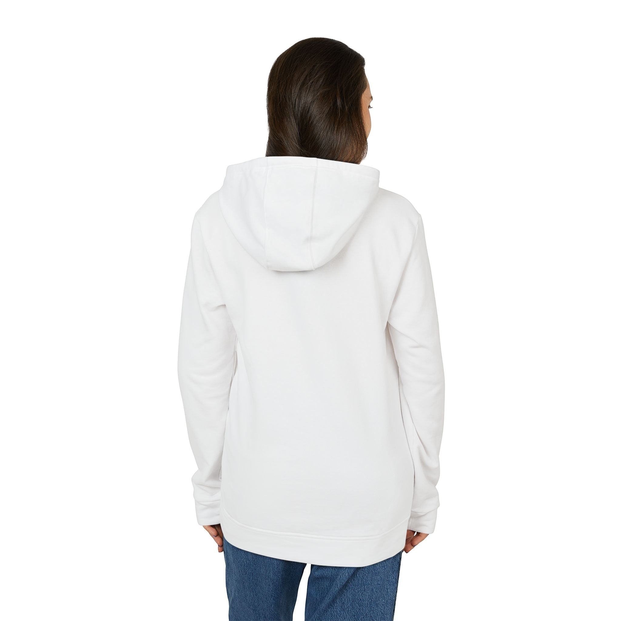 Icy Culture Adidas x Icy Culture Hoodie in branco, com capuz ajustável e bolso canguru. Feito de algodão BCI e poliéster reciclado.