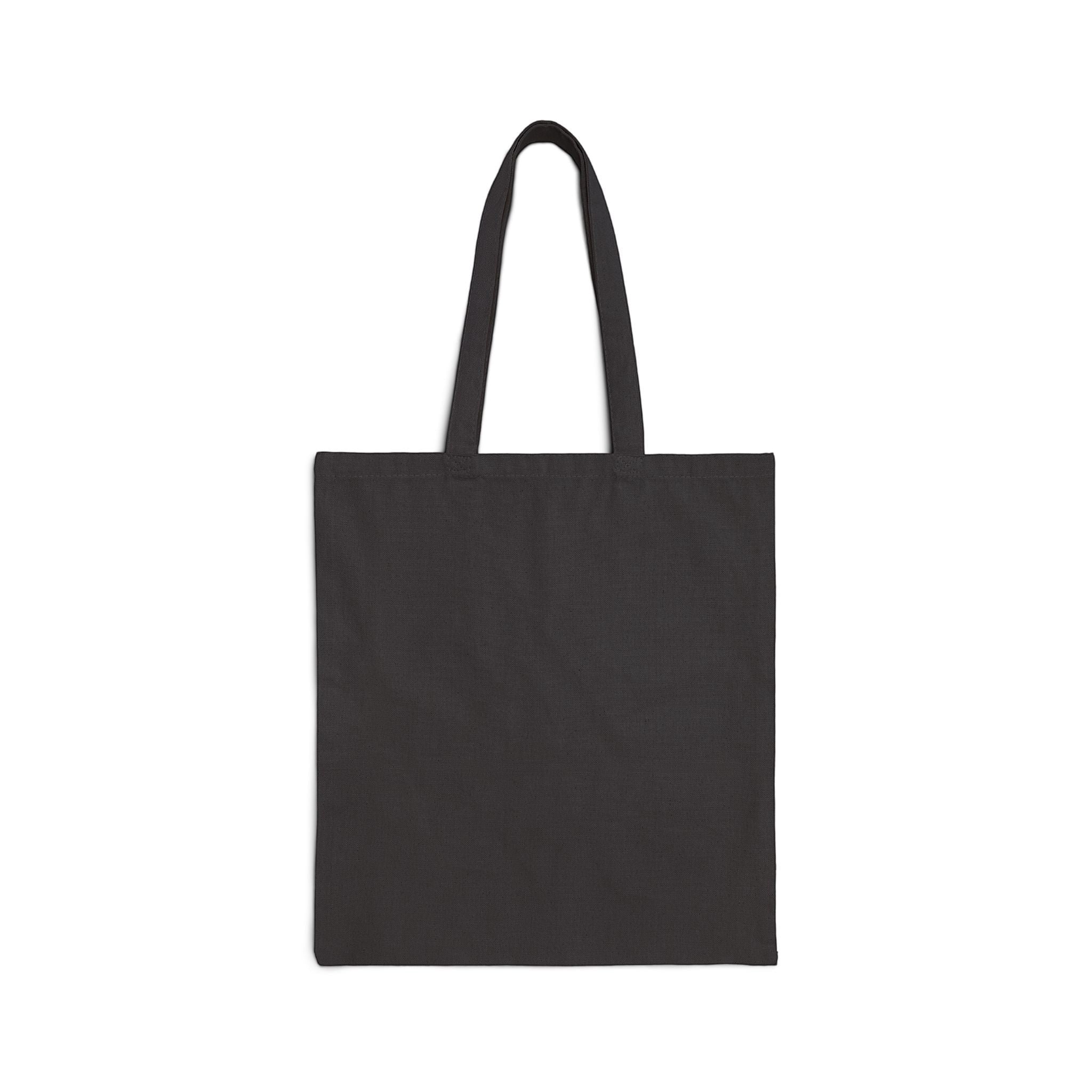 Icy Culture black 100% cotton canvas tote bag, 15" x 16", with 20" handles.