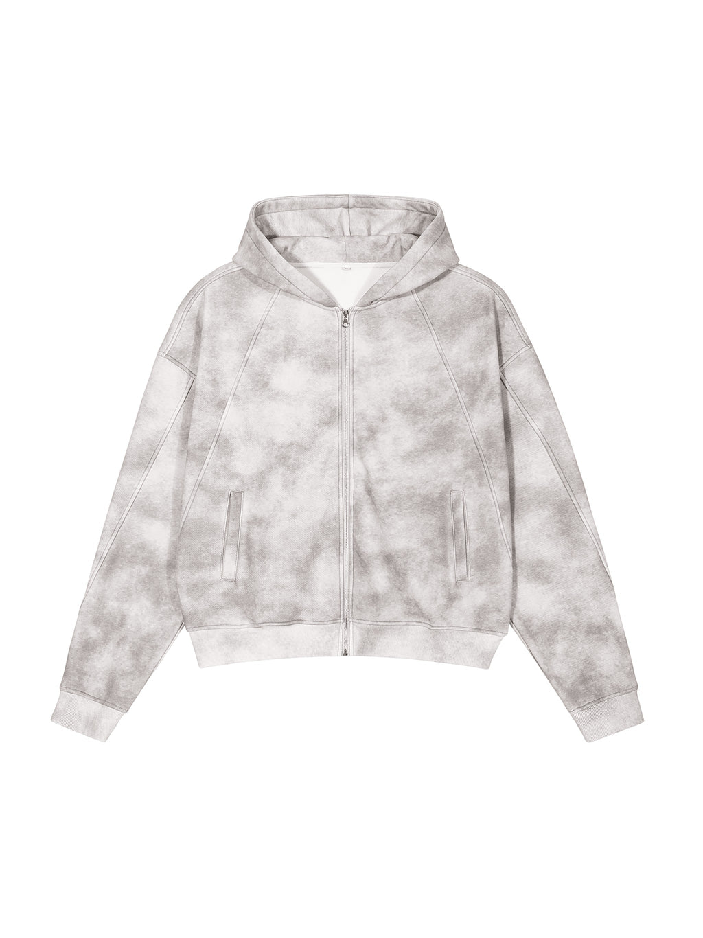 Icy Culture Dirty Ice Zip Hoodie, unisex, grey, cotton blend, casual street style, long sleeve with zip closure and pockets.