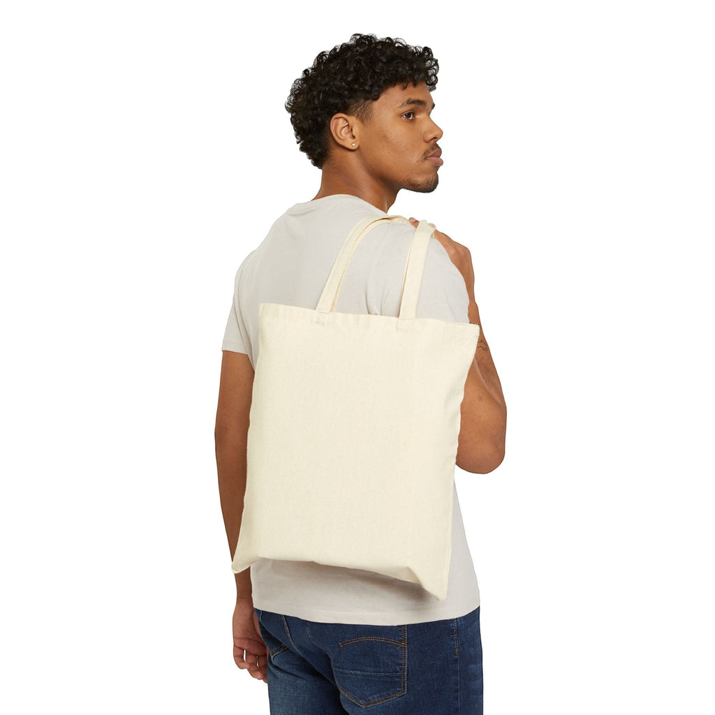 Icy Culture natural 100% cotton canvas tote bag, 15" x 16", with 20" handles.